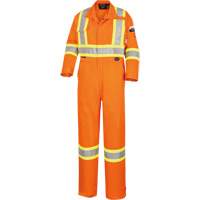 5555 Combinaison de s&eacute;curit&eacute; &agrave; haute visibilit&eacute; ignifuge et anti-arcs &eacute;lectriques, Taille 36, Orange haute visibilit&eacute;, 11 cal/cm² Oxford Builders Supplies Inc