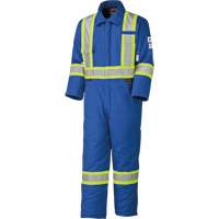5522A Combinaison de s&eacute;curit&eacute; &agrave; haute visibilit&eacute; ignifuge et anti-arcs &eacute;lectriques, Taille 2T-Grand, Bleu royal, 58 cal/cm² Oxford Builders Supplies Inc