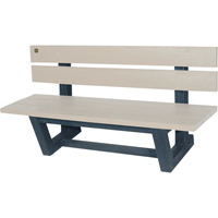 Bancs de parc d'ext&eacute;rieur, Plastique recycl&eacute;, 72" lo x 23-3/16" la x 29-13/16" h, Sable Oxford Builders Supplies Inc