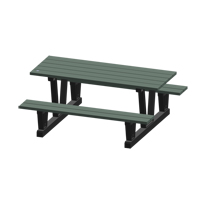 Tables de pique-nique d'ext&eacute;rieur en plastique recycl&eacute;, 72" lo x 60-5/16" la, Gris Oxford Builders Supplies Inc