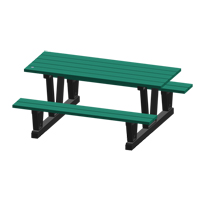 Tables de pique-nique d'ext&eacute;rieur en plastique recycl&eacute;, 72" lo x 60-5/16" la, Vert Oxford Builders Supplies Inc