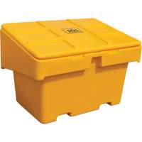 Salt Sand Container SOS, With Hasp, 48" x 33" x 34", 18.5 cu. Ft., Yellow Oxford Builders Supplies Inc