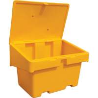 Salt Sand Container SOS, With Hasp, 48" x 33" x 34", 18.5 cu. Ft., Yellow Oxford Builders Supplies Inc