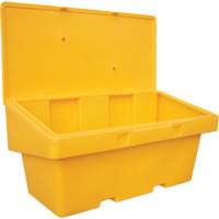 Contenants pour sel & sable SOS, Avec Moraillon, 72" x 36" x 36", 36 pi³, Jaune Oxford Builders Supplies Inc