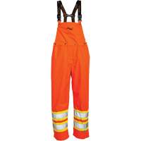 Salopette 300 deniers Journeyman, Polyester, Grand, Orange haute visibilit&eacute; Oxford Builders Supplies Inc