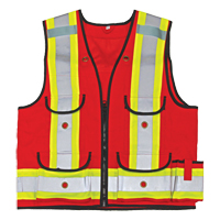 Veste de s&eacute;curit&eacute; pour apenteur All-Trades 1000D, Rouge, Grand, Polyester Oxford Builders Supplies Inc