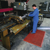 Competitor Series Mats, Slotted, 3' x 5' x 7/8", Orange, Natural Rubber Oxford Builders Supplies Inc