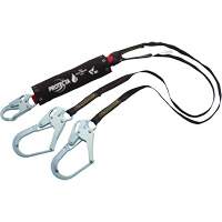 PRO Shock-Absorbing Lanyard, 6', Rebar Hook Center, Snap Hook Leg Ends, Kevlar&reg; Oxford Builders Supplies Inc