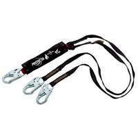 PRO Shock-Absorbing Lanyard, 4', Snap Hook Center, Snap Hook Leg Ends, Kevlar&reg; Oxford Builders Supplies Inc