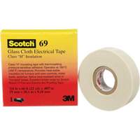 Scotch&reg; Glass Cloth Tape, 19 mm (3/4") W x 20 m (66') L, 7 mils, White Oxford Builders Supplies Inc