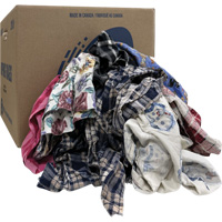 S&eacute;lection de chiffons d'essuyage, Flanelle, M&eacute;lange de couleurs, 20 lb Oxford Builders Supplies Inc