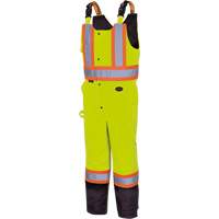5041BB Waterproof Quilted Bib Pants, Polyester, Large, High Visibility Lime-Yellow Oxford Builders Supplies Inc
