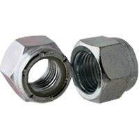 Nylock Nut, 5/16"-18 Dia., Zinc Cr+3, Coarse Oxford Builders Supplies Inc