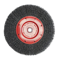 Economy Crimped Wire Wheel Brushes - Narrow Face, 6" Dia., 0.014 Fill, 2" Arbor Oxford Builders Supplies Inc