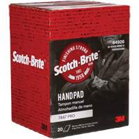Tampons manuels Scotch-Brite 7447, Oxyde d'aluminium, 9" x 6", Grain Tr&egrave;s fin Oxford Builders Supplies Inc