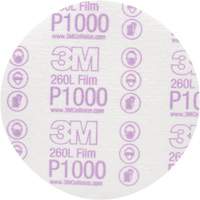 Hookit Finishing Film Disc, 6" Dia., P1000 Grit, Aluminum Oxide, Film Oxford Builders Supplies Inc