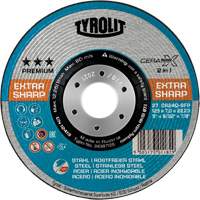 Cerabond X Grinding Wheel, 5" x 9/32", 7/8" Arbor, Ceramic, Type 27 Oxford Builders Supplies Inc