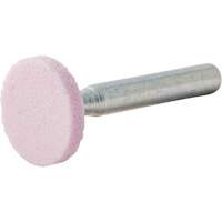 Vitrified Bond Mounted Point, W200, Aluminum Oxide, 3/4" Dia., 1/8" L, 80 Grit Oxford Builders Supplies Inc