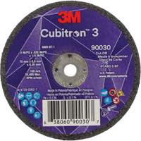 Cubitron 3 Cut-Off Wheel, 3" x 0.035", 1/4" Arbor, Type T1, Ceramic, 21000 RPM Oxford Builders Supplies Inc