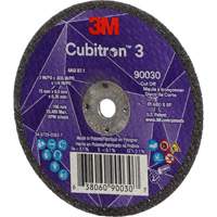 Cubitron 3 Cut-Off Wheel, 3" x 0.035", 1/4" Arbor, Type T1, Ceramic, 21000 RPM Oxford Builders Supplies Inc