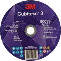 Cubitron 3 Cut-Off Wheel, 7" x 0.09", 7/8" Arbor, Type T27, Ceramic, 8500 RPM Oxford Builders Supplies Inc