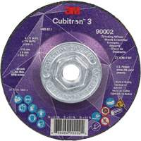 Cubitron 3 Depressed Centre Grinding Wheel, 4-1/2" x 1/4", 5/8"-11 Arbor, Ceramic, Type T27 Oxford Builders Supplies Inc