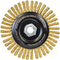 Brosse m&eacute;tallique &agrave; touret sans cr&eacute;ation d'&eacute;tincelles, 5" dia. x 5/8"-11 arbre Oxford Builders Supplies Inc