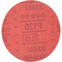 Disque abrasif rouge 01224 Hookit, 316U, dia 6", Grain P120, Oxyde d'aluminium, A Oxford Builders Supplies Inc