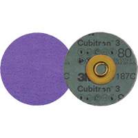 Disque en fibre Roloc Cubitron 3, 3" dia., Grain 80+, C&eacute;ramique Oxford Builders Supplies Inc