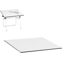 Table Top for Vista Adjustable Drawing Table, 48" W x 3/4" H, White Oxford Builders Supplies Inc