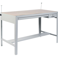 Precision Drafting Table Base, 56-3/8" W x Grey Oxford Builders Supplies Inc