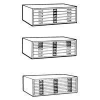 Classeurs en acier pour plans, 5 Tiroirs, 40-3/8" la x 29-3/8" p x 16-1/2" h Oxford Builders Supplies Inc