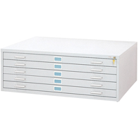 Classeurs En Acier Pour Plans-5 Tiroirs, 5 Tiroirs, 53-3/8" la x 41-3/8" p x 16-1/2" h Oxford Builders Supplies Inc