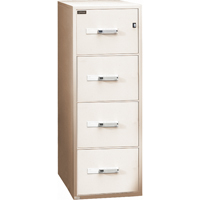 Fire Resistant Filing Cabinets, Steel, 4 Drawers, 19-3/4" W x 31" D x 54" H, Beige Oxford Builders Supplies Inc