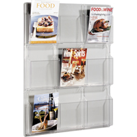 Pr&eacute;sentoirs, Mural, 9 fentes, Plastique, 30" la x 2" p x 36-7/8" h Oxford Builders Supplies Inc