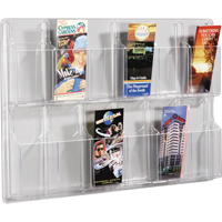 Pr&eacute;sentoirs, Mural, 12 fentes, Plastique, 30" la x 2" p x 20-3/8" h Oxford Builders Supplies Inc