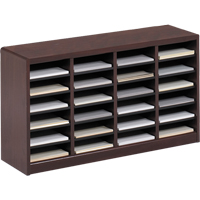 Casier &agrave; compartiments E-Z Stor pour documentation, Stationnaire, 24 fentes, Bois, 40" la x 11-3/4" p x 23" h Oxford Builders Supplies Inc