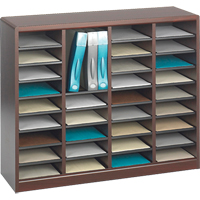 Casier &agrave; compartiments E-Z Stor pour documentation, Stationnaire, 36 fentes, Bois, 40" la x 3/4" p x 32-1/2" h Oxford Builders Supplies Inc