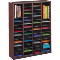 Casier &agrave; compartiments E-Z Stor pour documentation, Stationnaire, 60 fentes, Bois, 40" la x 3/4" p x 52-1/4" h Oxford Builders Supplies Inc
