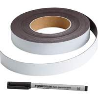 Write-On Magnetic Label, Magnetic, 600" L x 1" W Oxford Builders Supplies Inc