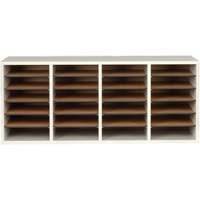 Casier &agrave; compartiments r&eacute;glable pour documentation, Stationnaire, 24 fentes, Bois, 39-1/4" la x 11-3/4" p x 16-1/4" h Oxford Builders Supplies Inc