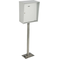 Collecting Boxes, Pedestal -Mounted, 21" x 12-7/8", Aluminum Oxford Builders Supplies Inc