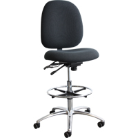 ESD (Electrostatic Dissipative) Shoptech Seating, Fabric, Blue, 275 lbs. Capacity Oxford Builders Supplies Inc