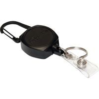 Self Retracting ID Badge and Key Reel, Zinc Alloy Metal, 24" Cable, Carabiner Attachment Oxford Builders Supplies Inc