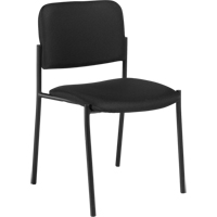 Armless Stacking Chairs, Fabric, 32" High, 300 lbs. Capacity, Black Oxford Builders Supplies Inc