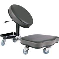 Chaise ergonomique Flex, Vinyle, Noir/gris Oxford Builders Supplies Inc