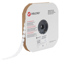 Attache Velcoin, Boucle, 3/4" dia., Adh&eacute;sif, Blanc Oxford Builders Supplies Inc