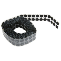 Fastener Coins, Hook & Loop, 3/4" Dia., Adhesive, Black Oxford Builders Supplies Inc