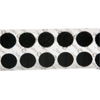 Fastener Coins, Hook & Loop, 3/4" Dia., Adhesive, Black Oxford Builders Supplies Inc