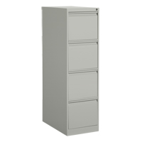 Vertical Filing Cabinet, Steel, 4 Drawers, 15-1/7" W x 25" D x 52" H, Grey Oxford Builders Supplies Inc